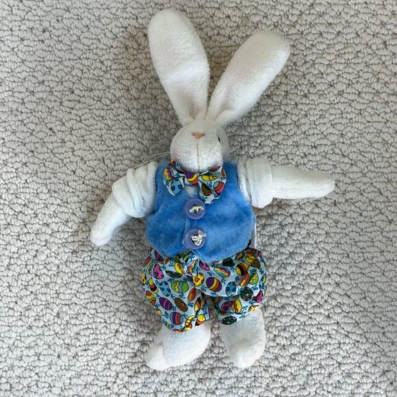 Jo-Ann Stores Easter Bunny Rabbits Plush Toy Shelf Sitters Boy/Girl 10" Set of 2 - Picture 7 of 10